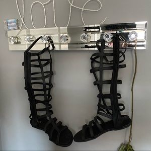 Funky knee high sandals
